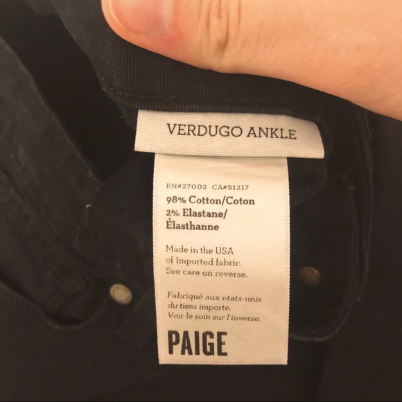 SOLD PAIGE Verdugo Ankle Jeans in Black - Picture 3 of 4